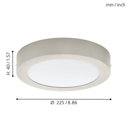 Eglo 32442 - LED stropna svetilka FUEVA 1 LED/18W/230V