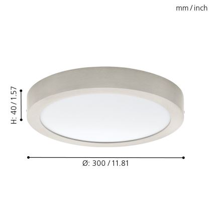 Eglo 32443 - LED stropna svetilka FUEVA 1 LED/24W/230V