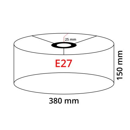 Eglo 32474 - Univerzalni abažur TUNJA za E27, premer 38 cm, rjav