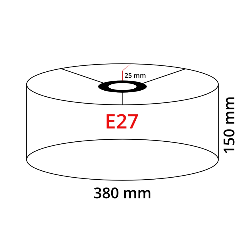 Eglo 32474 - Univerzalni senčnik TUNJA E27 pr. 38 cm rjava