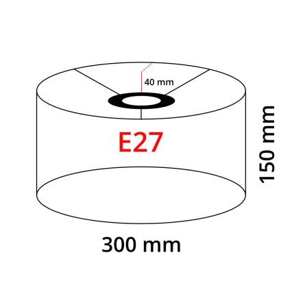 Eglo 32476 - Univerzalni senčnik TUNJA E27 pr. 30 cm bela