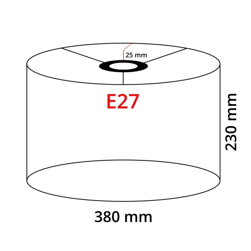 Eglo 32482 - Univerzalni senčnik TUNJA E27 pr. 38 cm bela