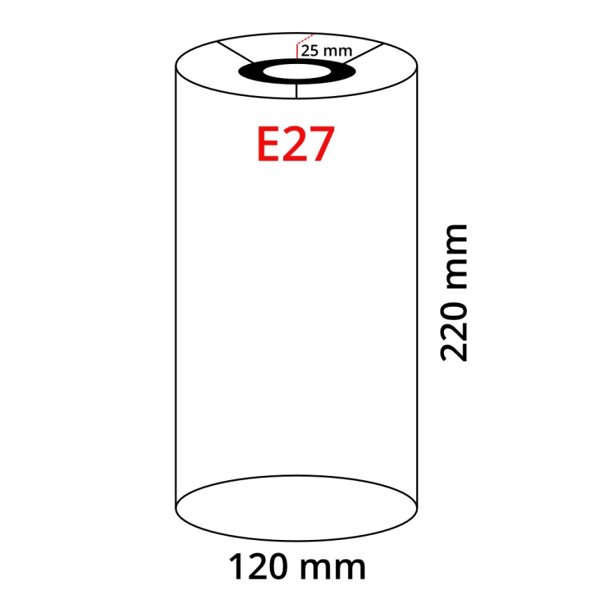 Eglo 32498 - Univerzalen abažur TUNJA E27 premer 12 cm bel