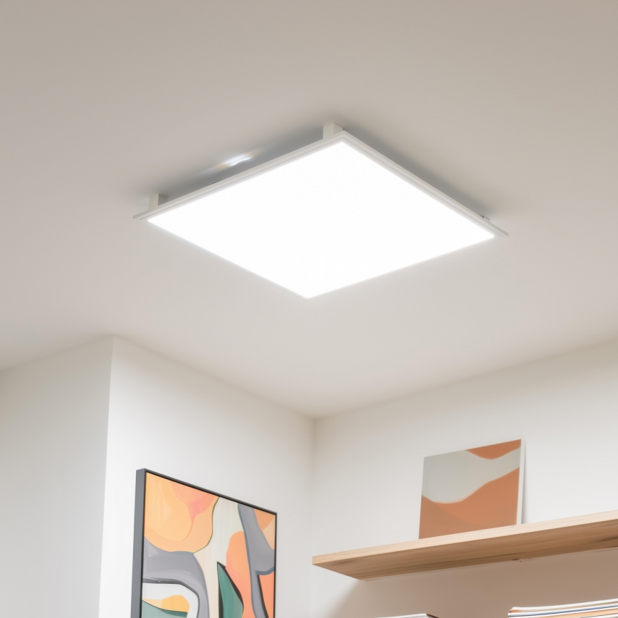 Eglo 32547 - LED RGBW Zatemnitveni nadgradni/vgradni panel 2v1 SALOBRENA-C LED/34W/230V bela 60x60 cm + Daljinski upravljalnik