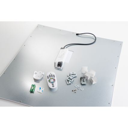 Eglo 32547 - LED RGBW Zatemnitveni nadgradni/vgradni panel 2v1 SALOBRENA-C LED/34W/230V bela 60x60 cm + Daljinski upravljalnik
