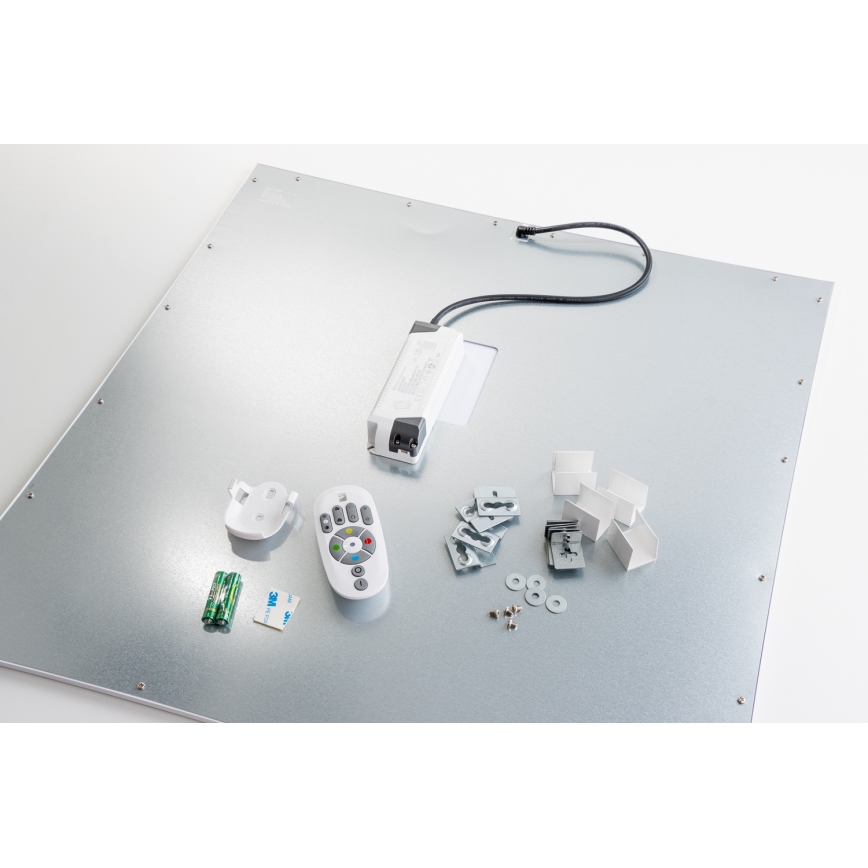 Eglo 32547 - LED RGBW Zatemnitveni nadgradni/vgradni panel 2v1 SALOBRENA-C LED/34W/230V bela 60x60 cm + Daljinski upravljalnik