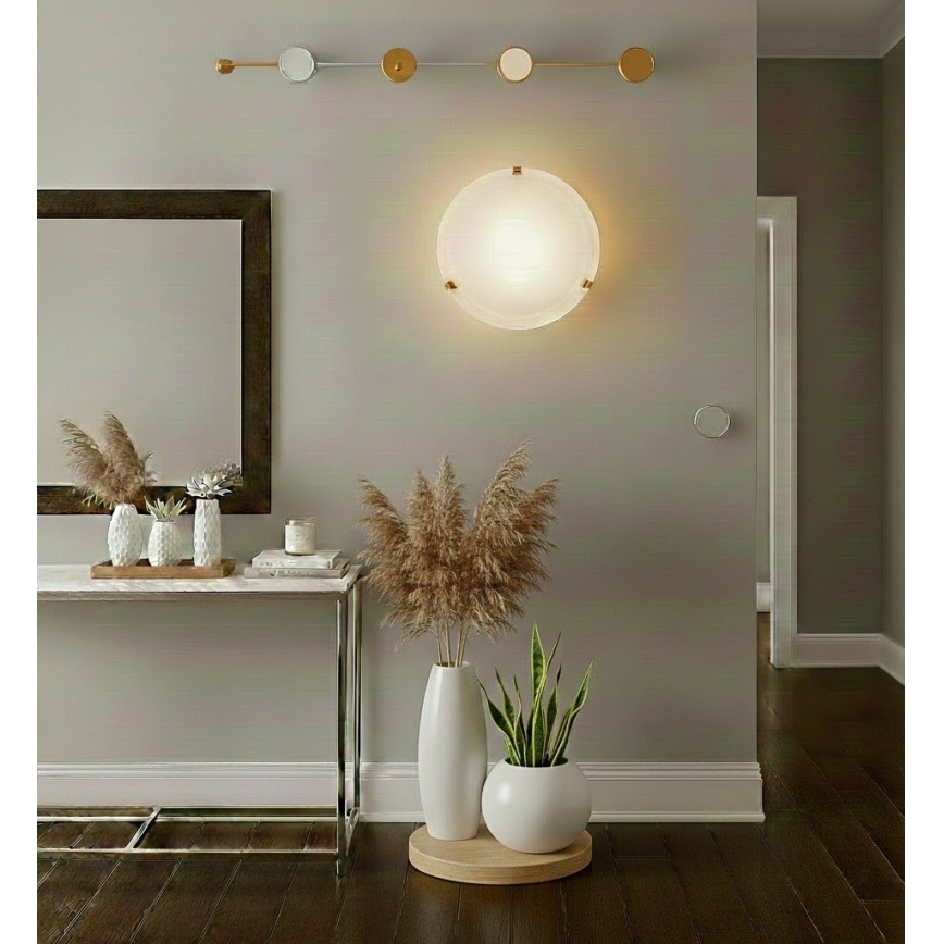 Eglo 32601 - LED stropna svetilka SALOME LED/11W/230V, premer 30 cm, zlata/alabastrno steklo