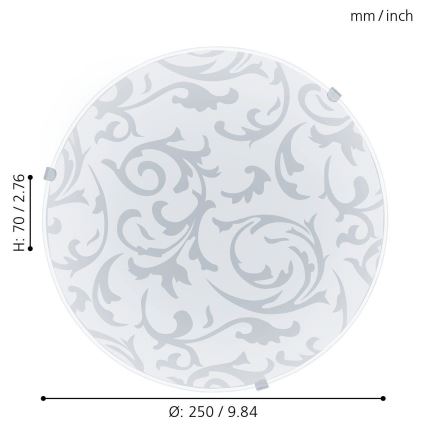 Eglo 32606 - Stropna LED svetilka MARS, LED/11W/230V, premer 25 cm