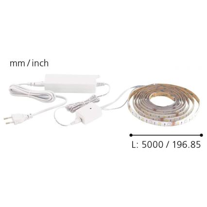 Eglo - LED RGB CCT trak 5 m STRIPE-C LED/16W/230V