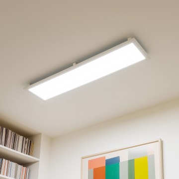 Eglo 32734 - LED RGBW zatemljiva nadometna svetilka 2 v 1 SALOBRENA-C LED/34W/230V bela + daljinski upravljalnik