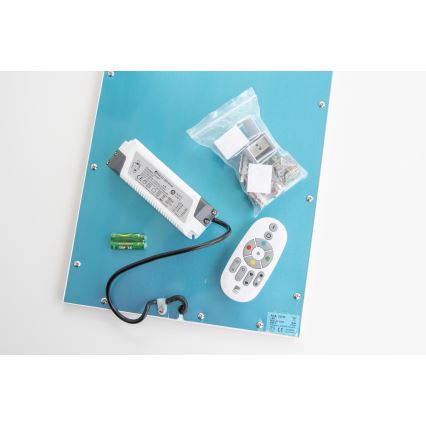 Eglo 32734 - LED RGBW Zatemnitveni nadgradni/vgradni panel 2v1 SALOBRENA-C LED/34W/230V bela + Daljinski upravljalnik
