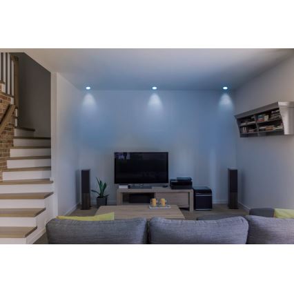 Eglo - zatemnjevalna LED RGB vgradna stropna svetilka FUEVA-C LED/10,5W/230V, premer 17 cm