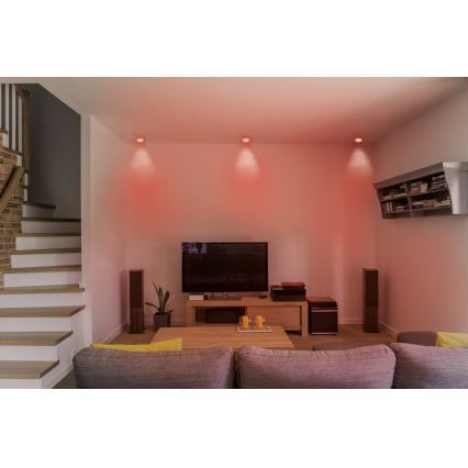 Eglo - zatemnjevalna LED RGB vgradna stropna svetilka FUEVA-C LED/10,5W/230V, premer 17 cm