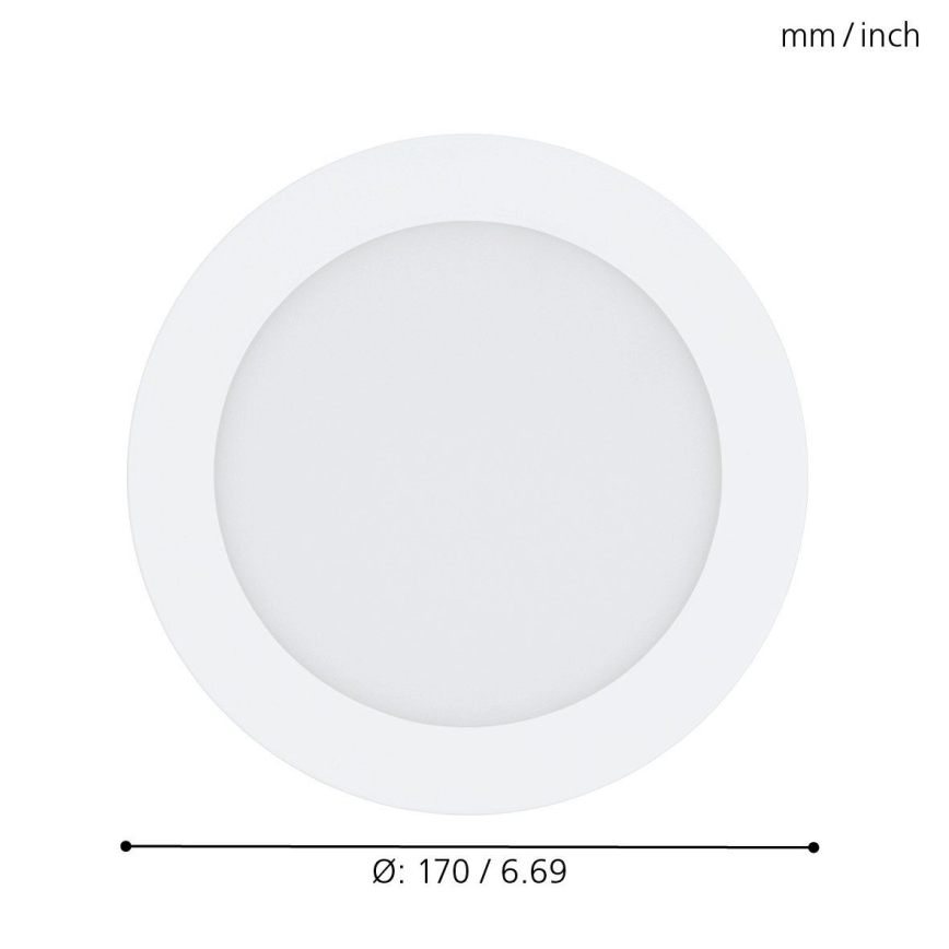 Eglo - zatemnjevalna LED RGB vgradna stropna svetilka FUEVA-C LED/10,5W/230V, premer 17 cm