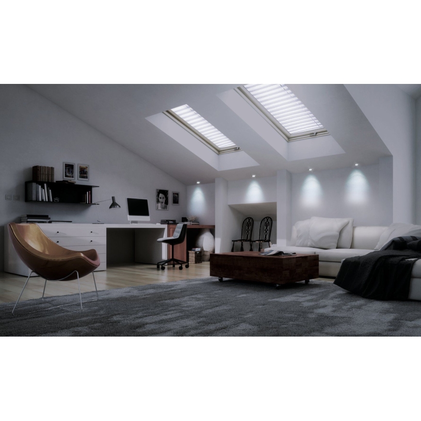 Eglo - LED RGB zatemnljivo vgradno stropno svetilo FUEVA-C LED/10,5W/230V premer 17 cm