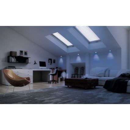 Eglo - LED RGB zatemnljivo vgradno stropno svetilo FUEVA-C LED/10,5W/230V premer 17 cm