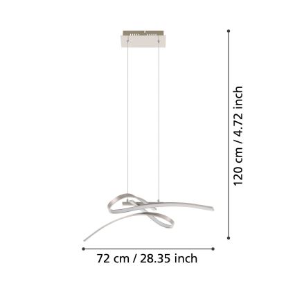 Eglo 32853 - LED lestenec na kablu SYMPHONIE LED/18,9W/230V