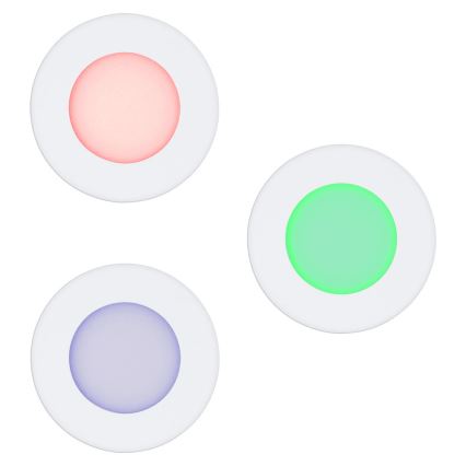 Eglo - Komplet 3x RGB LED zatemnljivo vgradno stropno svetilo FUEVA-C LED/3W/230V, premer 8,5 cm