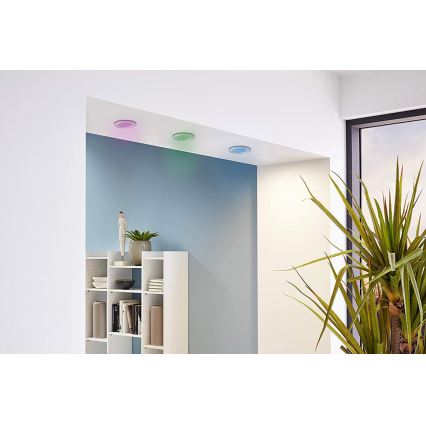 Eglo - Komplet 3x LED RGB vgradna stropna svetilka z zatemnitvijo FUEVA-C LED/3W/230V Ø 8,5 cm