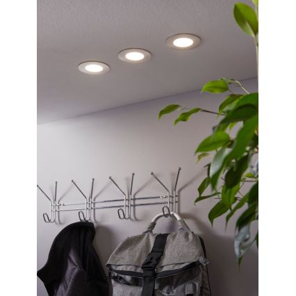 Eglo - Komplet 3x LED RGB vgradna stropna svetilka z zatemnitvijo FUEVA-C LED/3W/230V Ø 8,5 cm