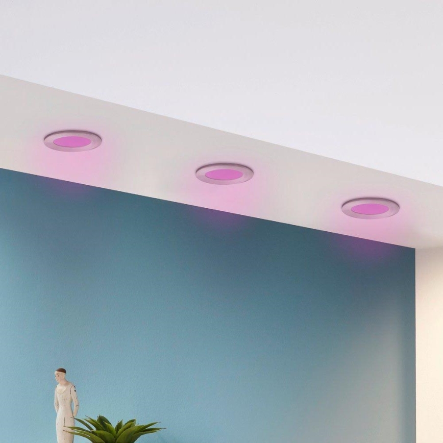 Eglo - Komplet 3x LED RGB vgradna stropna svetilka z zatemnitvijo FUEVA-C LED/3W/230V Ø 8,5 cm