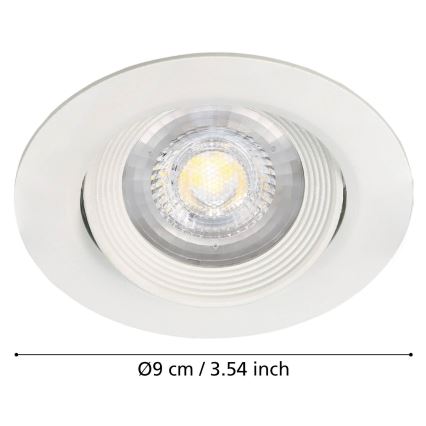 Eglo - Komplet 3x vgradnih stropnih svetilk SARTIANO LED/5W/230V