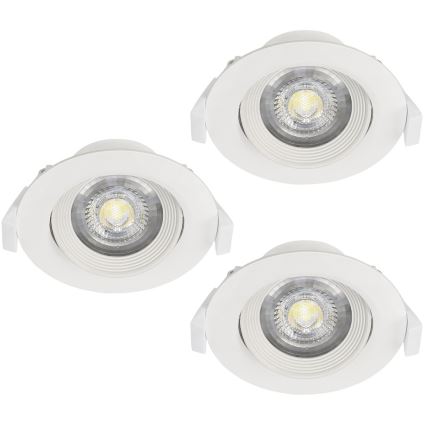 Eglo - KOMPLET  3x Vgradna svetilka SARTIANO 1xLED/5W/230V
