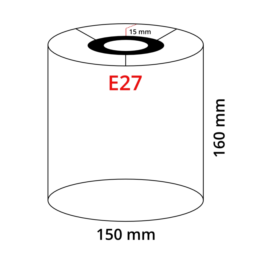 Eglo 32912 - Univerzalni senčnik TUNJA E27 pr. 15 cm krem barva