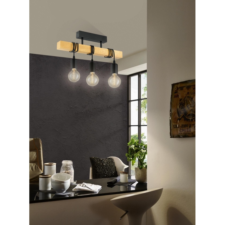 Eglo - Nadgradni lestenec TOWNSHEND 3xE27/60W/230V