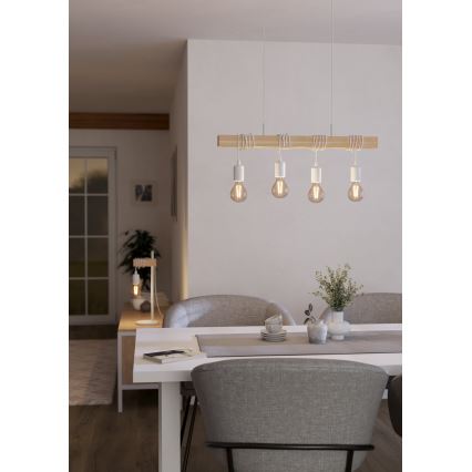 Eglo - Lestenec na vrvici TOWNSHEND 4xE27/60W/230V