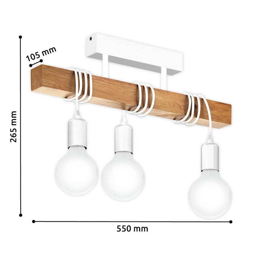 Eglo - Lestenec nadgradni TOWNSHEND 3xE27/60W/230V