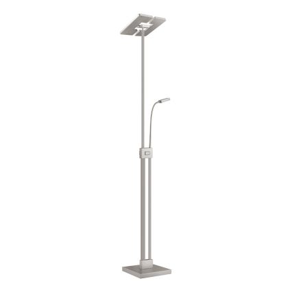 Eglo 33182 - LED Zatemnitvena talna svetilka SOLANO 1xLED/26W/230V +1xLED/3,2W 3000K mat krom