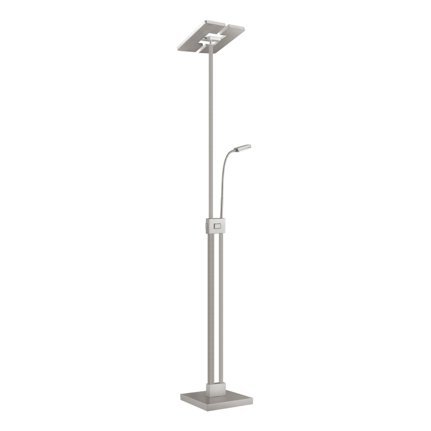 Eglo 33182 - LED Zatemnitvena talna svetilka SOLANO 1xLED/26W/230V +1xLED/3,2W 3000K mat krom