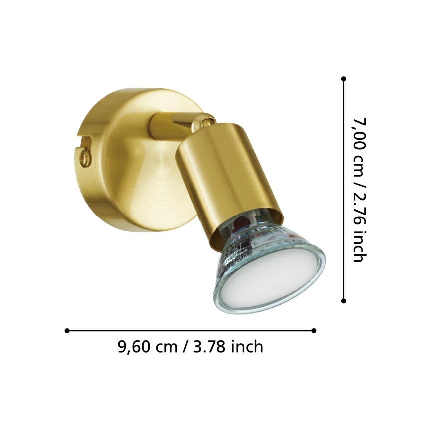 Eglo - LED Stenski reflektor 1xGU10/2,8W/230V 3000K zlata