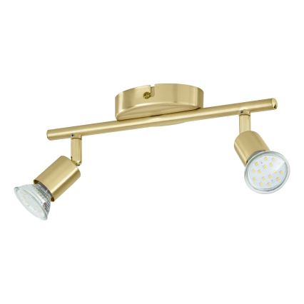 Eglo - LED Reflektor 2xGU10/2,8W/230V 3000K zlata