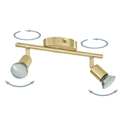 Eglo - LED Reflektor 2xGU10/2,8W/230V 3000K zlata