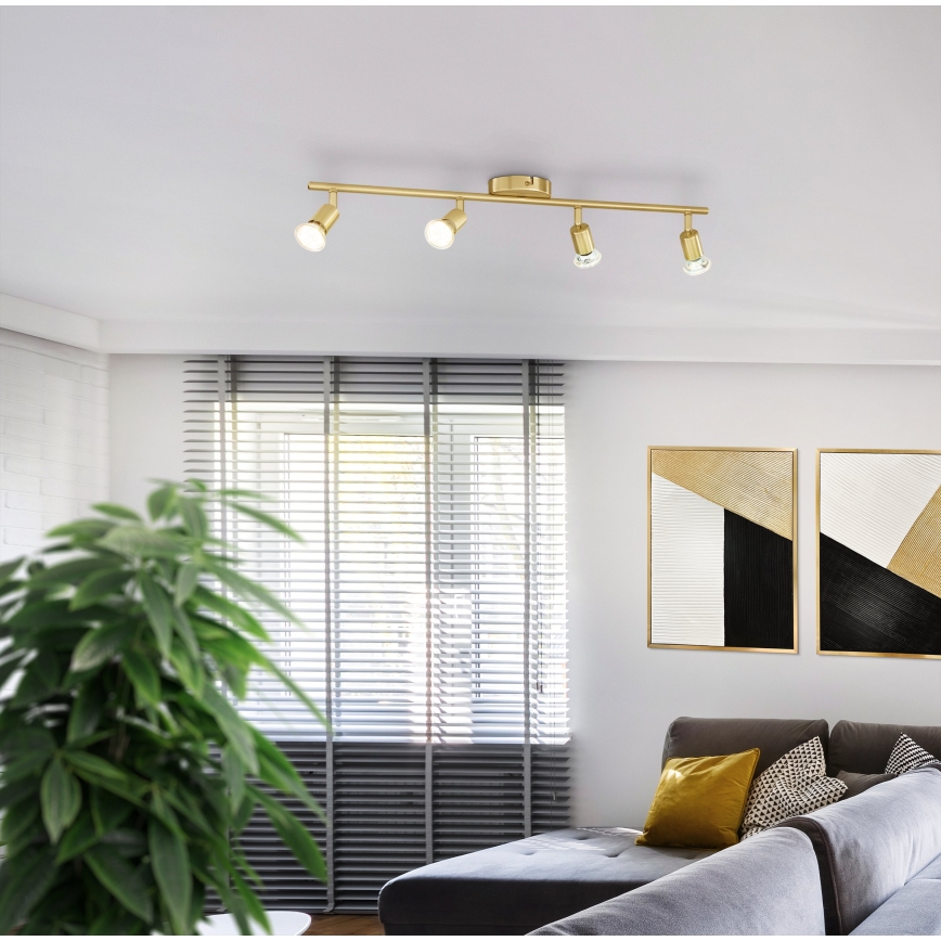 Eglo - LED Reflektor 4xGU10/2,8W/230V 3000K zlata