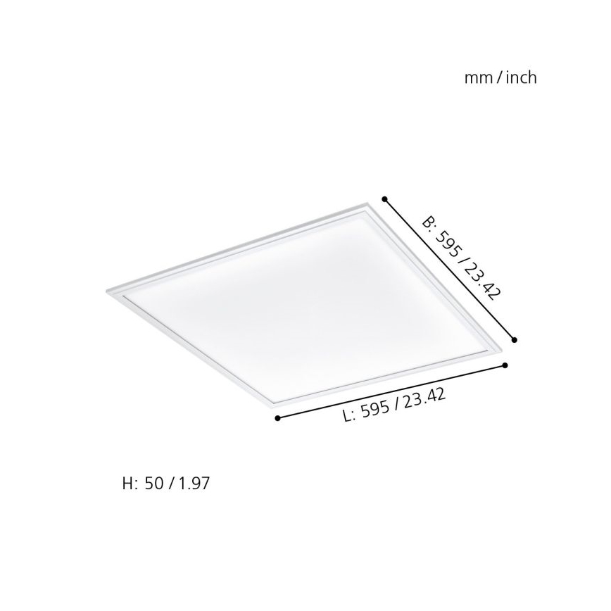 Eglo 33204 - LED RGBW Zatemnitvena svetilka SALOBRENA-C LED/34W/230V 2700-6500K + Daljinski upravljalnik