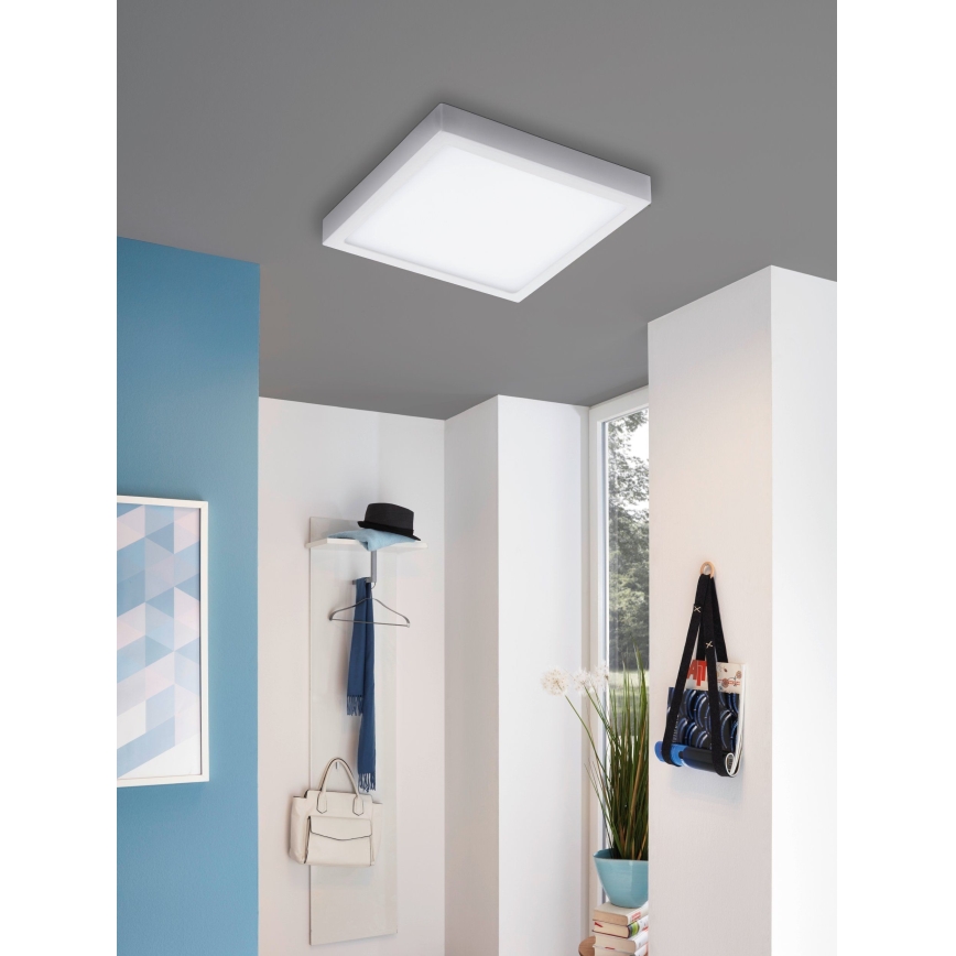 Eglo 33209 - LED RGBW zatemnljivo stropno svetilo FUEVA-C LED/21W/230V 2700-6500K 30x30 cm bela
