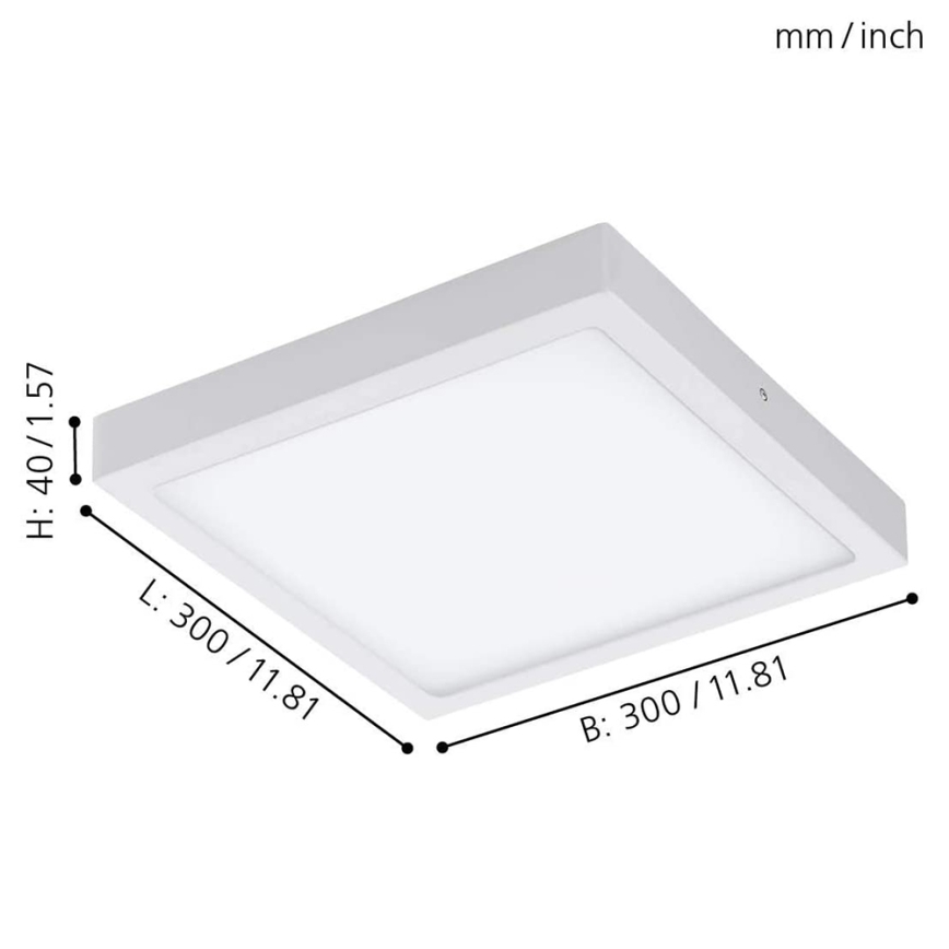 Eglo 33209 - LED RGBW zatemnljivo stropno svetilo FUEVA-C LED/21W/230V 2700-6500K 30x30 cm bela
