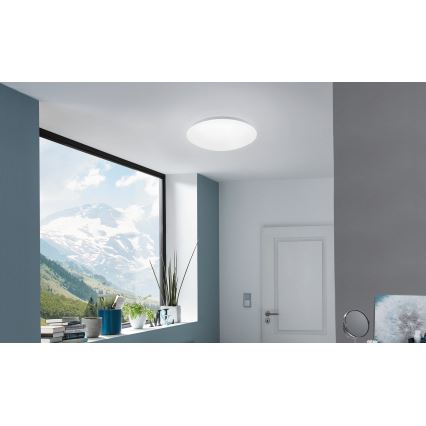 Eglo 33219 - LED RGBW zatemnjivo stropno svetilo GIRON-C LED/17W/230V premer 30 cm bela