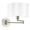 Eglo 33269 - Stenska svetilka PASTERI 1xE27/60W/230V mat krom/bela