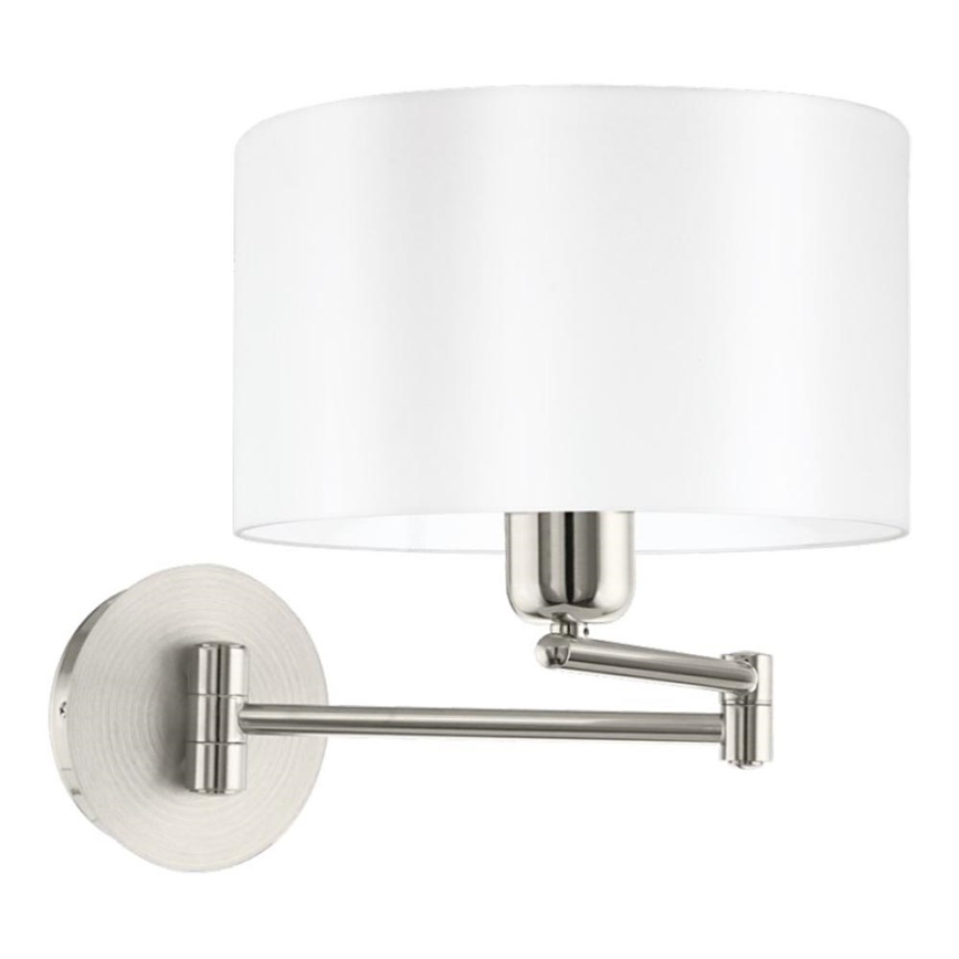 Eglo 33269 - Stenska svetilka PASTERI 1xE27/60W/230V mat krom/bela