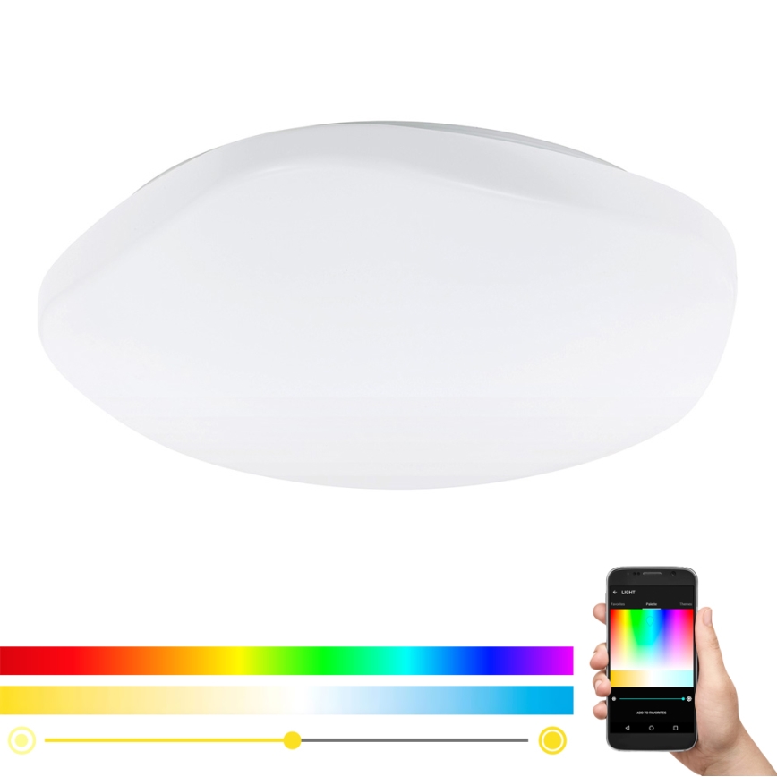 Eglo 33272 - LED RGBW Zatemnitvena stropna svetilka TOTARI-C LED/34W/230V 2700-6500K bela + Daljinski upravljalnik