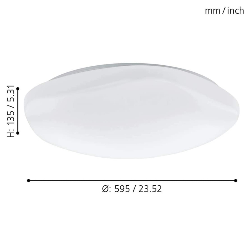 Eglo 33272 - LED RGBW Zatemnitvena stropna svetilka TOTARI-C LED/34W/230V 2700-6500K bela + Daljinski upravljalnik