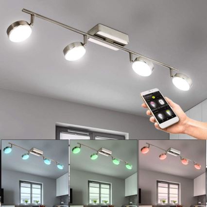 Eglo 33274 - LED RGBW Zatemnitveni reflektor CORROPOLI-C 4xLED/5W/230V