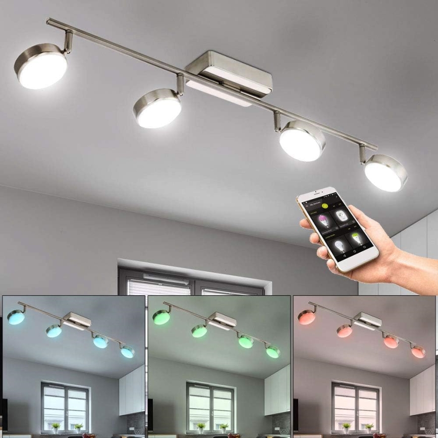 Eglo 33274 - LED RGBW Zatemnitveni reflektor CORROPOLI-C 4xLED/5W/230V