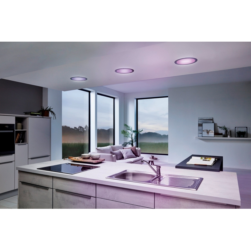 Eglo 33317 - LED RGBW zatemnjevalno vgradno stropno svetilo FUEVA-C LED/15,6W/230V 2700-6500K premer 22,5 cm