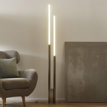 Eglo 33323 - LED RGBW Zatemnitvena talna svetilka FRAIOLI-C 2xLED/17W/230V 2700-6500K mat krom