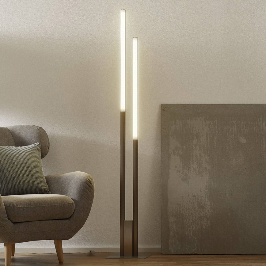 Eglo 33323 - LED RGBW Zatemnitvena talna svetilka FRAIOLI-C 2xLED/17W/230V 2700-6500K mat krom